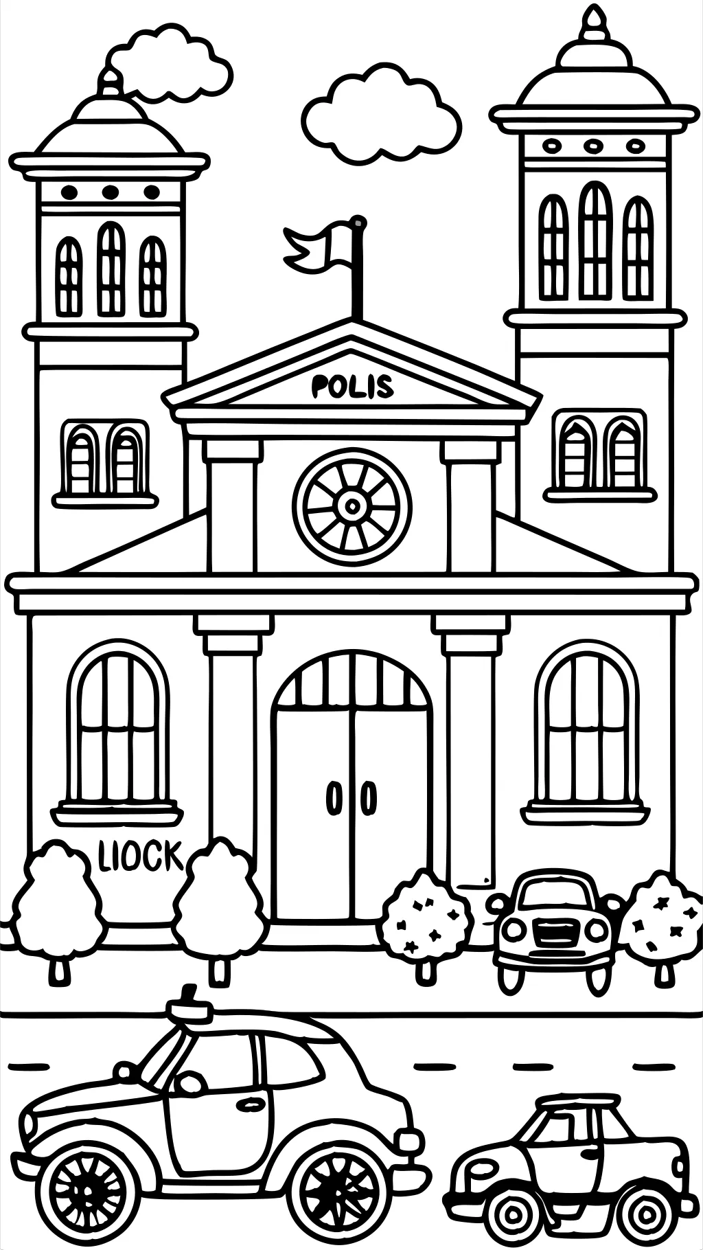 police station coloring pages